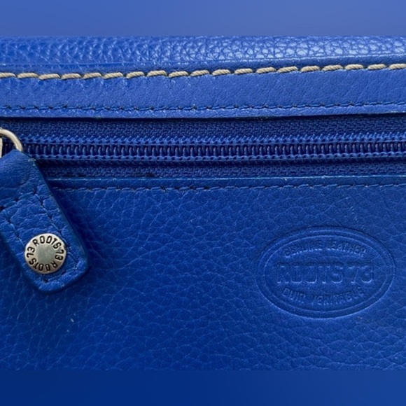 ROOTS 73 Canada Women’s Cobalt Blue Pebble Leather Wallet NEW WITH TAGS!! - Picture 7 of 14